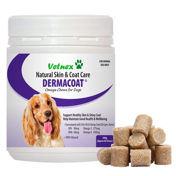 Vetnex Dermacoat Skin & Coat Care Omega Chews for Dogs