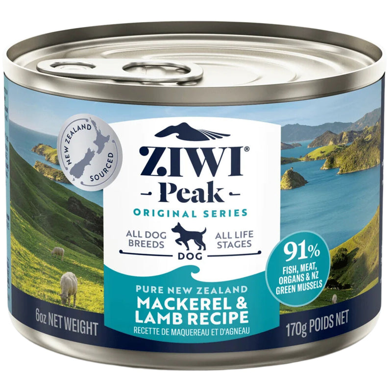 ZIWI Peak Dog Food Cans Mackerel & Lamb 170g | PeekAPaw Pet Supplies