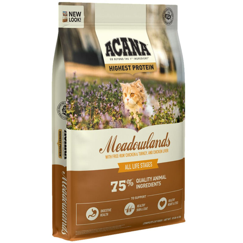 ACANA Dry Cat Food Meadowlands - Chicken & Turkey - 4.5kg | PeekAPaw Pet Supplies