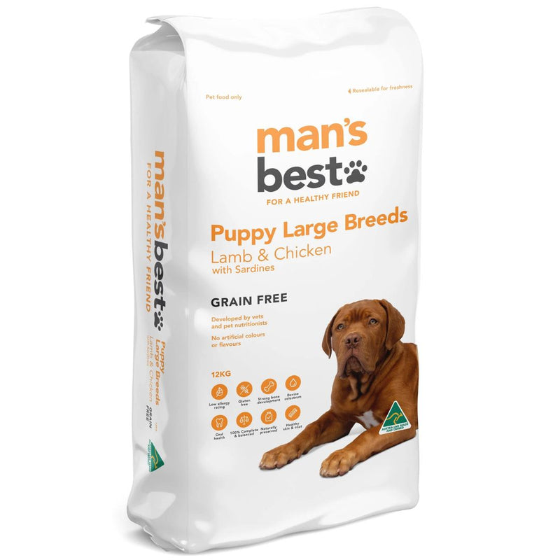 Mans Best Puppy Large Breeds Dog Food Lamb Chicken