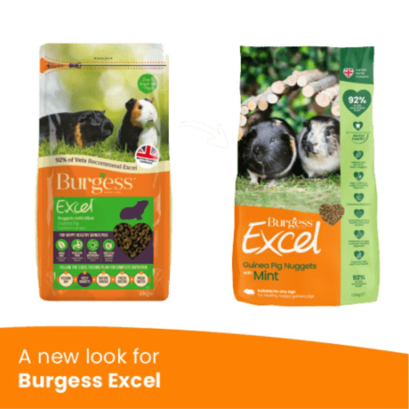 Burgess Excel Guinea Pig Nuggets Mint - new | PeekAPaw Pet Supplies