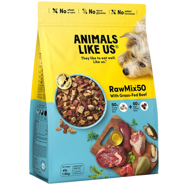 Animals Like Us Dog Food RawMix50 with Grass-Fed Beef