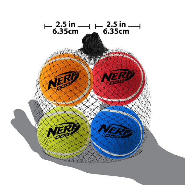 Nerf Dog Medium Squeak Tennis Balls 4-Pack