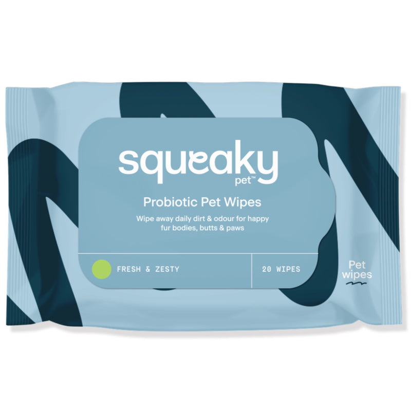 Squeaky Pet Probiotic Pet Wipes - Fresh & Zesty