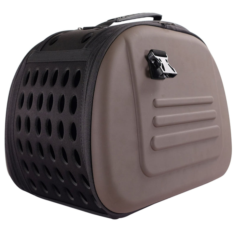 Ibiyaya Classic Eva Soft-Sided Travel Pet Carrier - Chocolate | PeekAPaw Pet Supplies