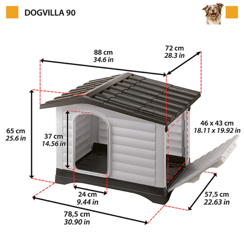 Ferplast DOGVILLA Thermoplastic Resin Dog Kennel & Accessories