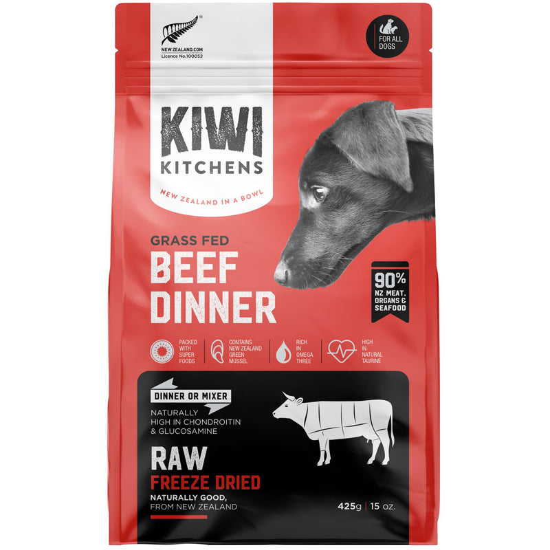 Kiwi Kitchens Freeze-Dried Dog Food Beef Dinner