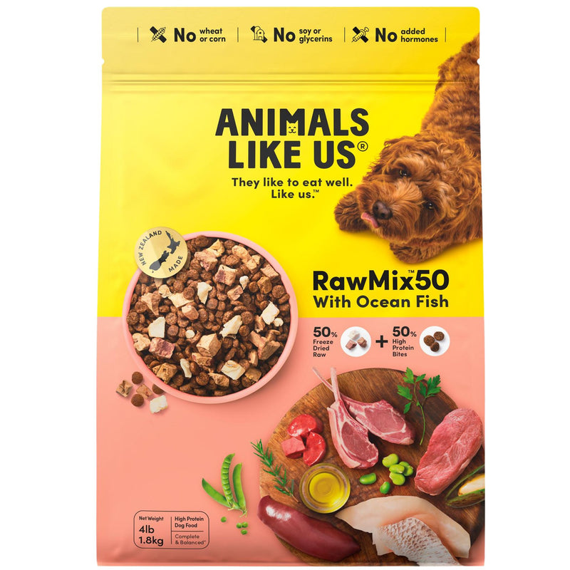 Animals Like Us Dog Food RawMix50 with Ocean Fish