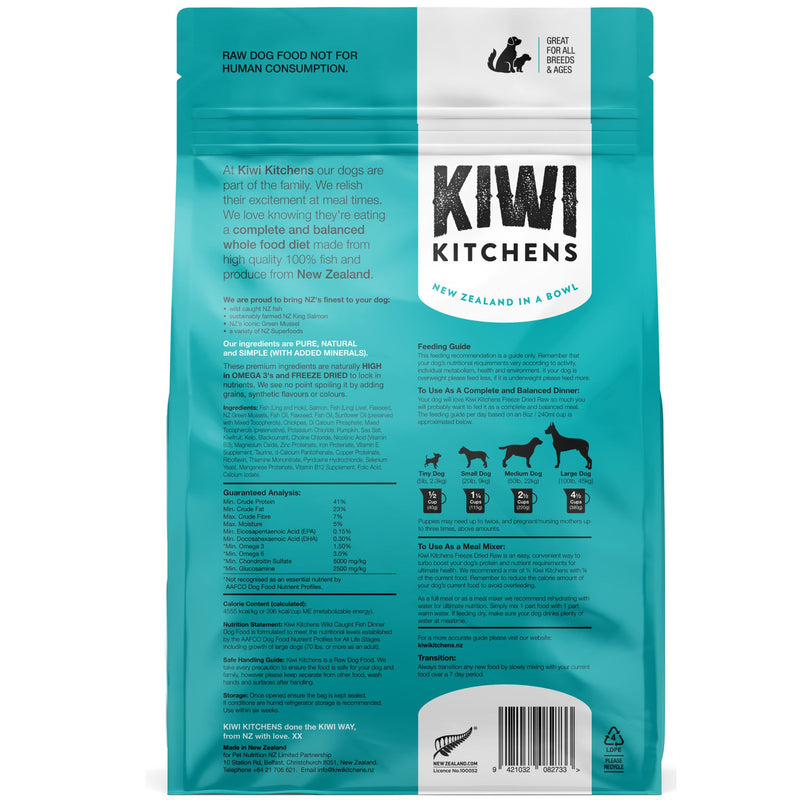 Kiwi Kitchens Freeze-Dried Dog Food White Fish Dinner