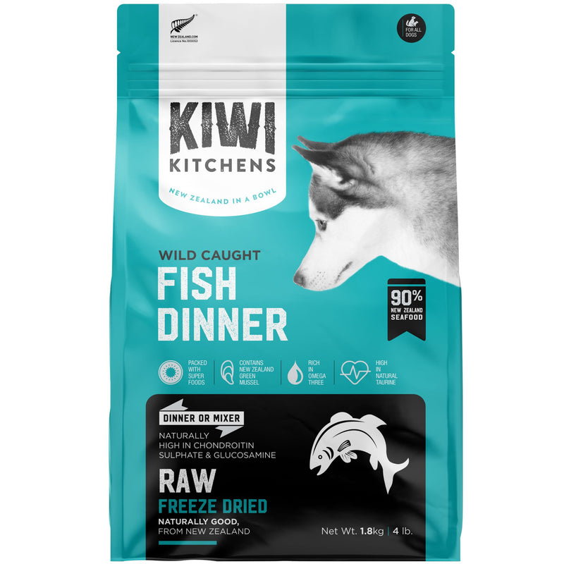 Kiwi Kitchens Freeze-Dried Dog Food White Fish Dinner