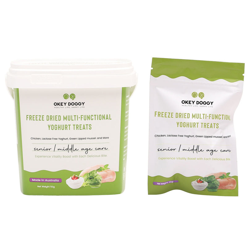 Okey Doggy Freeze Dried Multi-Functional Yoghurt Treats for Dogs & Cats Senior Middle Age Care