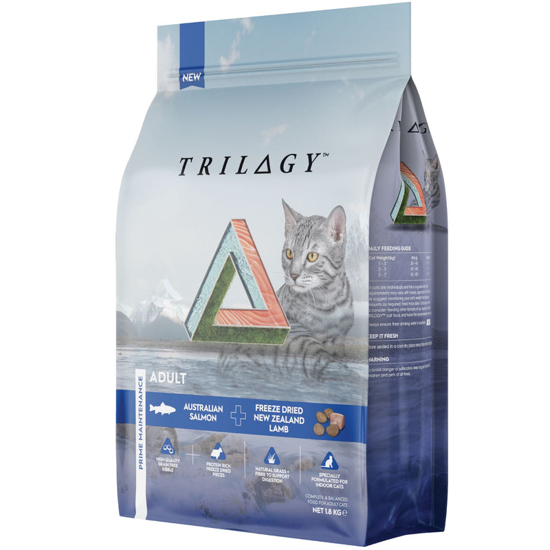 Trilogy Dry Adult Cat Food Australian Salmon + Freeze Dried Lamb