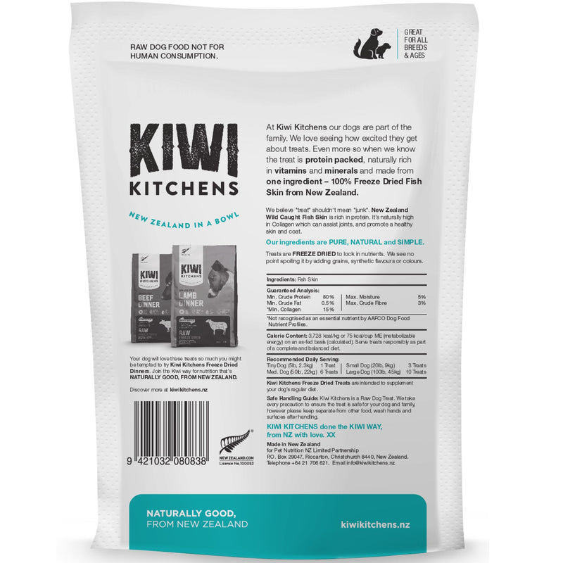 Kiwi Kitchens Freeze-Dried Dog Treat Fish Skin