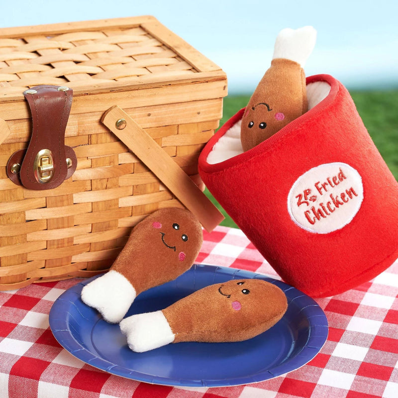 Zippy Paws Dog Toys Plush Burrow - Chicken Bucket | PeekAPaw Pet Supplies