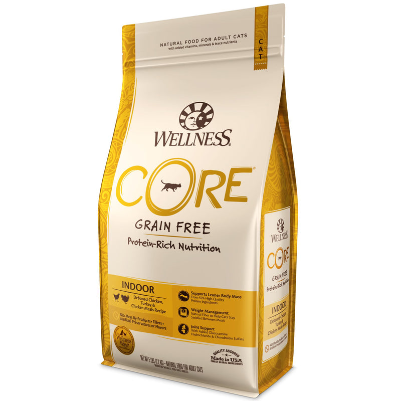 Wellness Core Dry Cat Food Grain Free Indoor: Chicken & Turkey