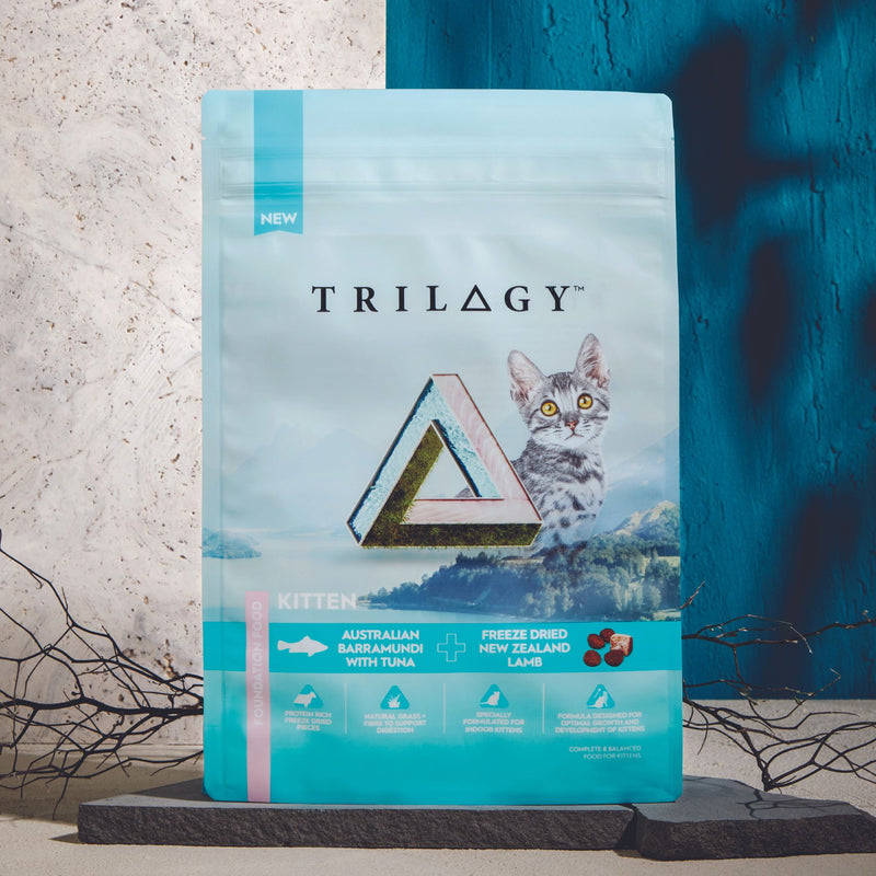 Trilogy Dry Cat Food for Kitten Australian Barramundi with Tuna + Freeze Dried NZ Lamb