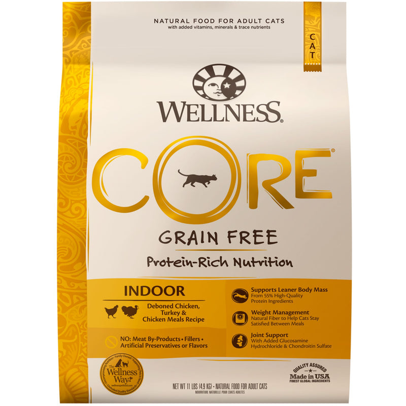 Wellness Core Dry Cat Food Grain Free Indoor: Chicken & Turkey