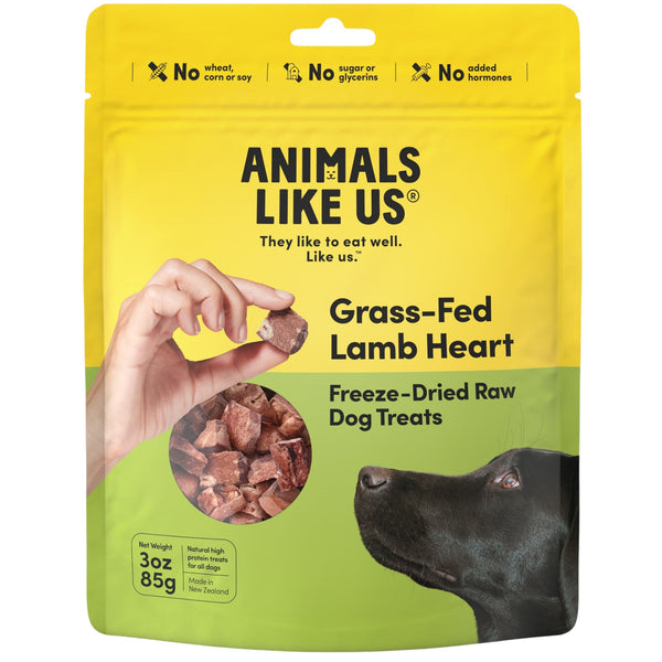 Animals Like Us Freeze Dried Dog Treats Grass-Fed Lamb Heart