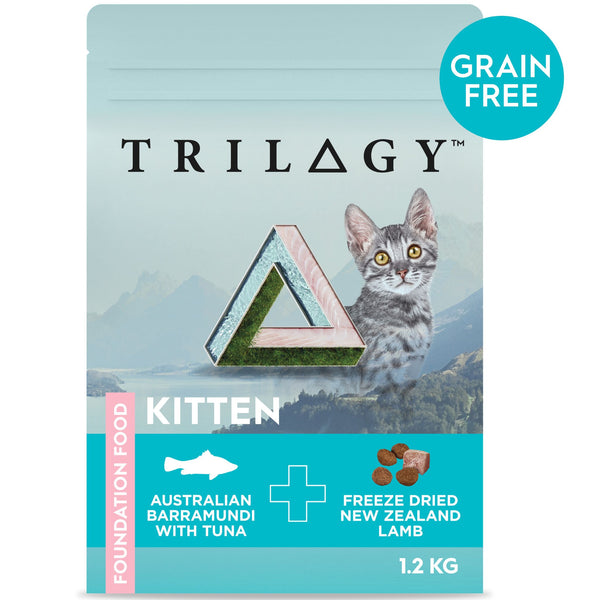 Trilogy Dry Cat Food for Kitten Australian Barramundi with Tuna + Freeze Dried NZ Lamb