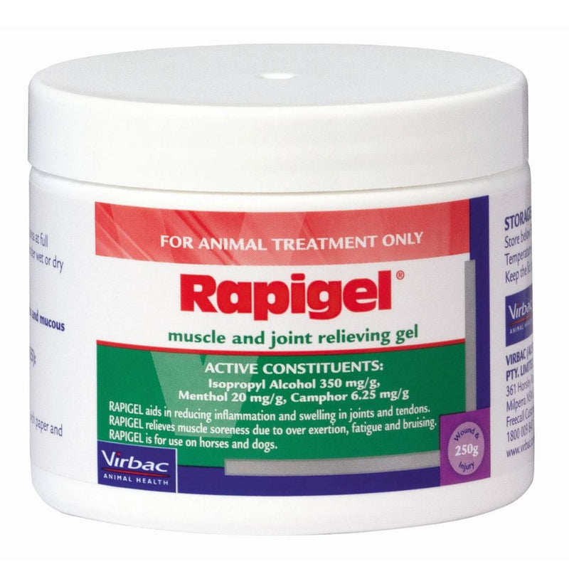 Virbac Rapigel Muscle & Joint Relieving Gel for Horses and Dogs - Tube 250g | PeekAPaw Pet  Supplies