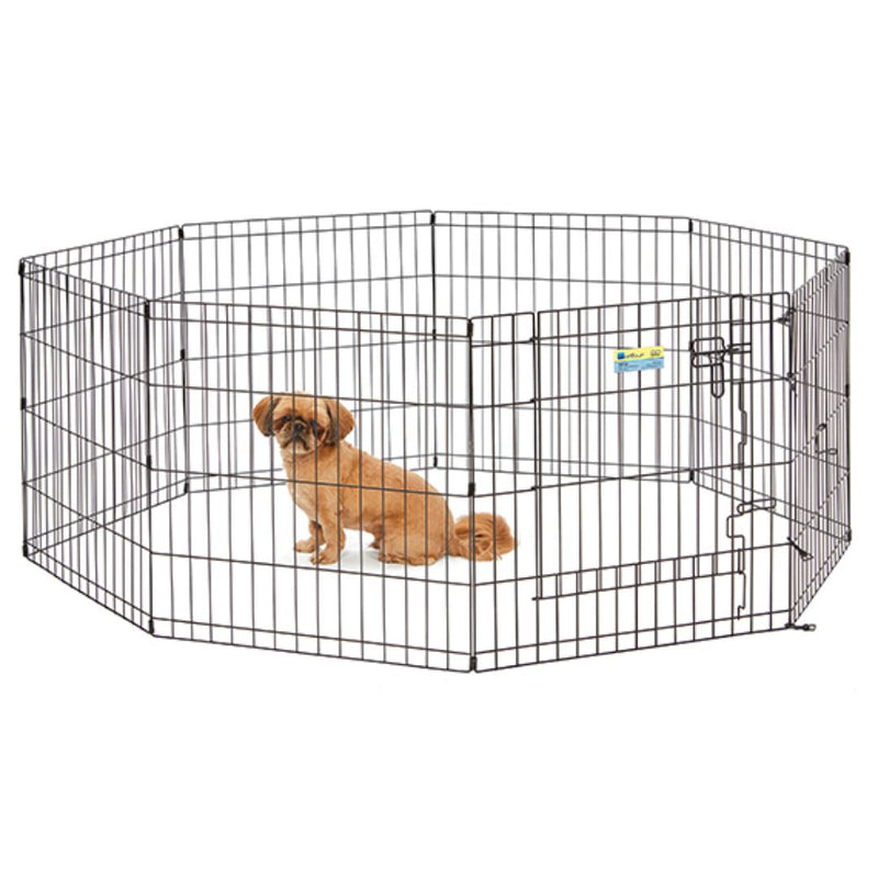 MidWest Homes for Pets Contour Exercise Pen with Door - 24" | PeekAPaw Pet Supplies