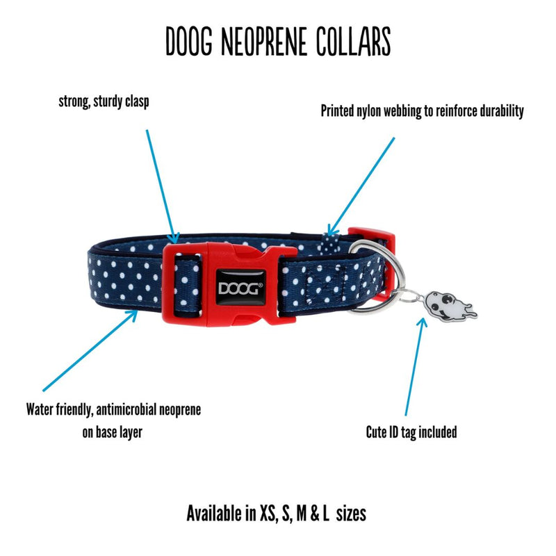 Doog Neoprene Dog Collar - Benji  | PeekAPaw Pet Supplies