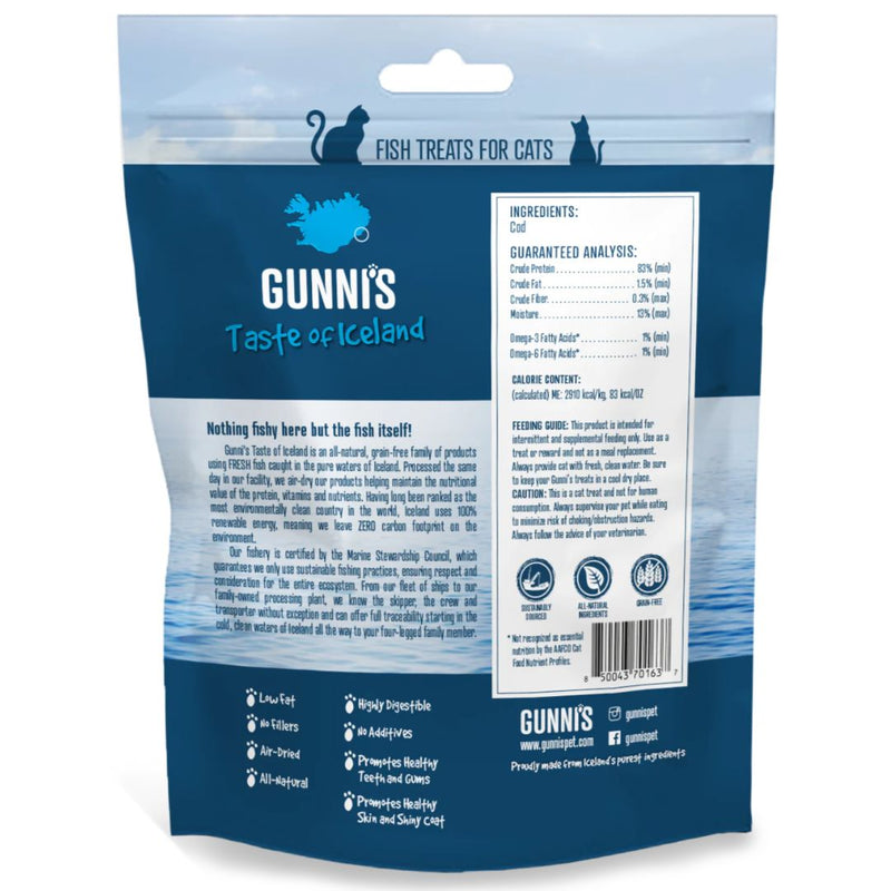 Gunni's Taste of Iceland Cat Treats Cod Mini Morsels - 42.5g | PeekAPaw Pet Supplies