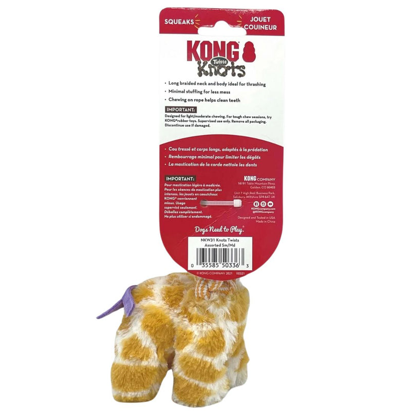 KONG Dog Toys Knots Twists Assorted - Small/Medium | PeekAPaw Pet Supplies