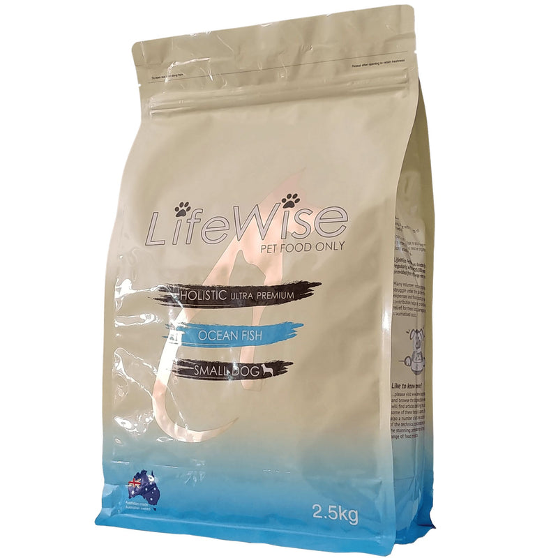 LifeWise Dry Dog Food Ocean Fish Small Bites 2.5kg | PeekAPaw Pet Supplies