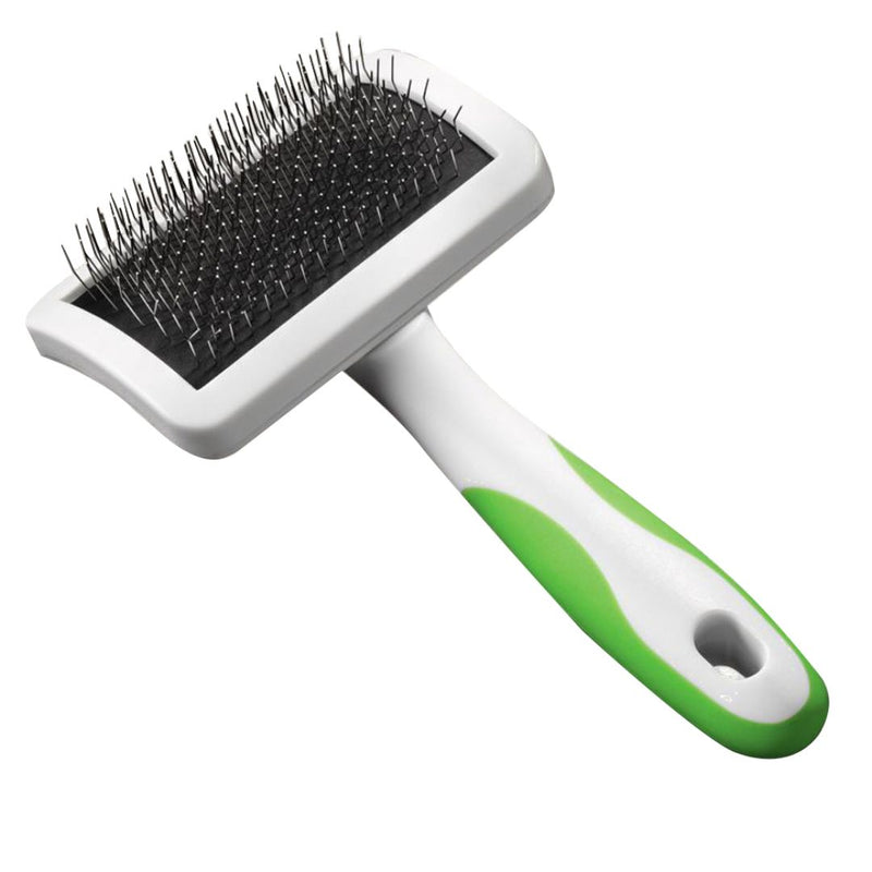 Andis Pet Grooming Firm Slicker Brush White Lime Green | PeekAPaw Pet Supplies