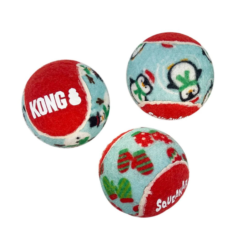 KONG Dog Toys Holiday SqueakAir Balls | PeekAPaw Pet Supplies