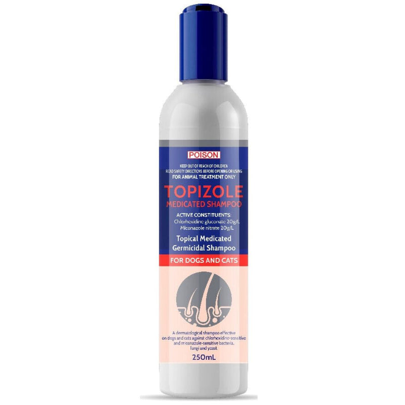 Mavlab Topizole Medicated Shampoo for Dogs and Cats - 250ml | PeekAPaw Pet Supplies