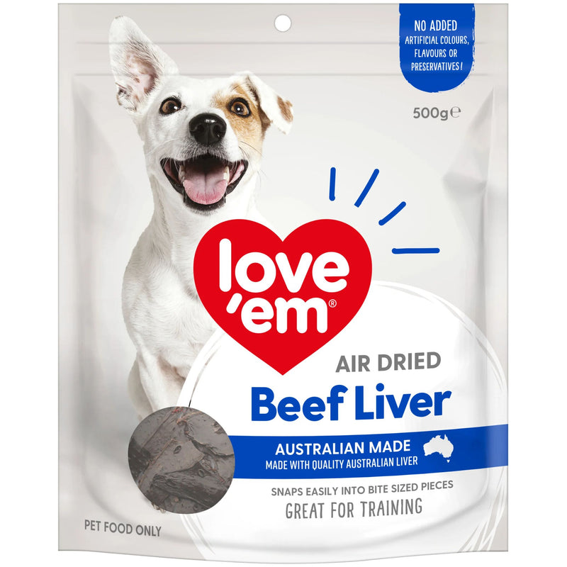 Love'em Air Dried Beef Liver Dog Treats