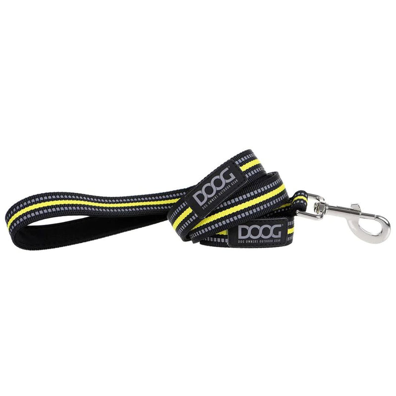 Doog Neoprene Dog Leash - (Neon High Vis) Bolt - Large | PeekAPaw Pet Supplies