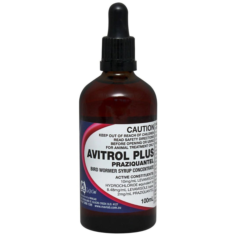 Mavlab Avitrol Plus Bird Wormer Syrup - 100ml | PeekAPaw Pet Supplies