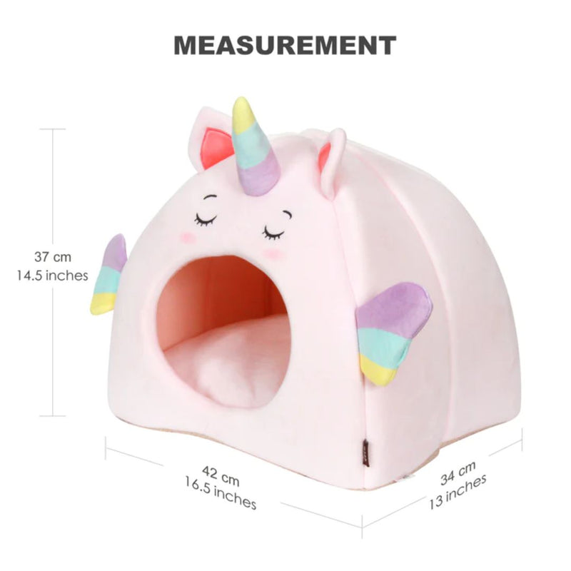 All Fur You Cat Cave - Unicorn White | PeekAPaw Pet Supplies