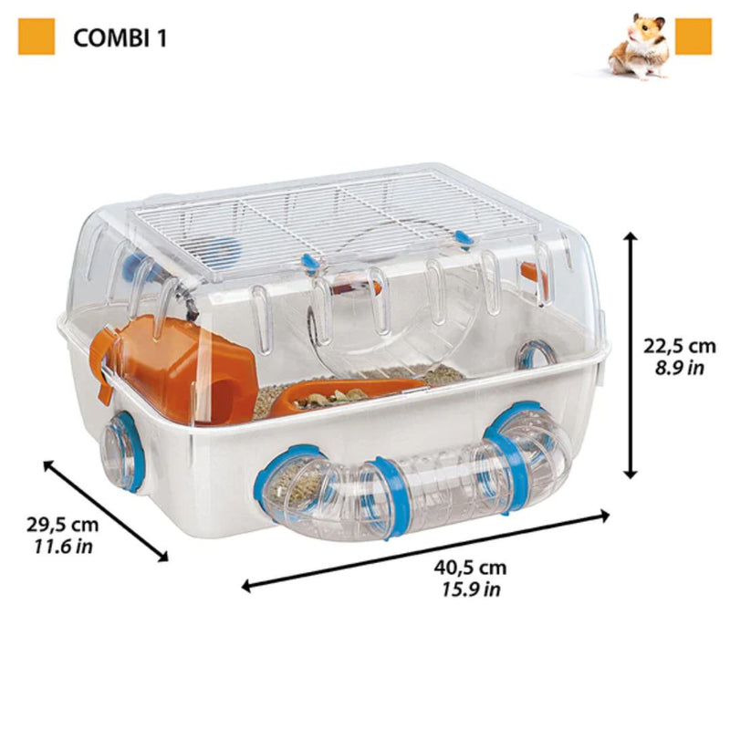 Ferplast COMBI 1 Hamster Cage with Tubes for Playing | PeekAPaw Pet Supplies