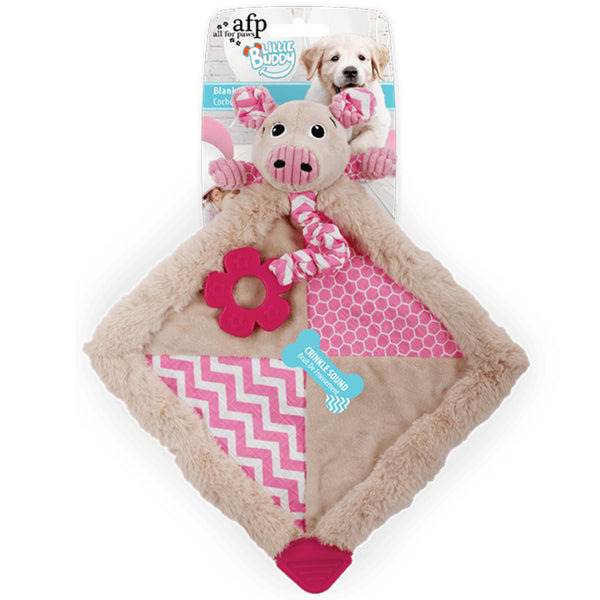 All for Paws AFP Little Buddy Blanky Piggy Dog Toy