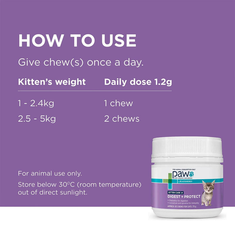 PAW by Blackmores Kitten Care Digest + Protect