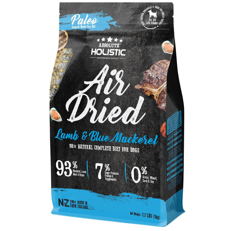 Absolute Holistic Air Dried Dog Food Blue Mackerel & Lamb