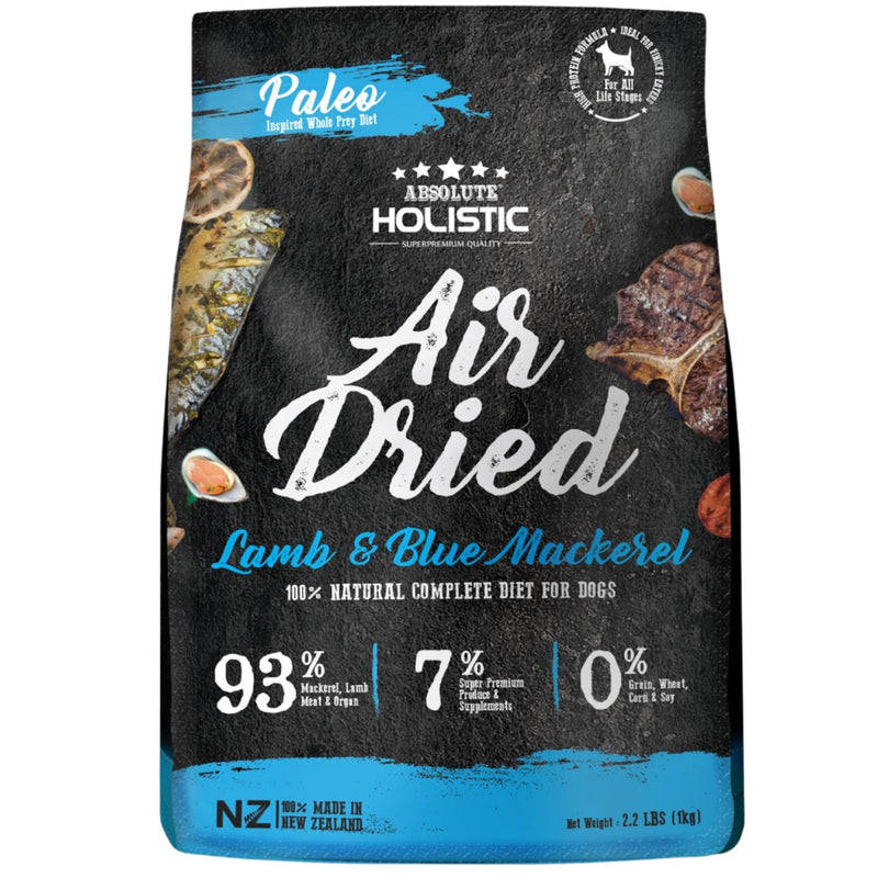 Absolute Holistic Air Dried Dog Food Blue Mackerel & Lamb