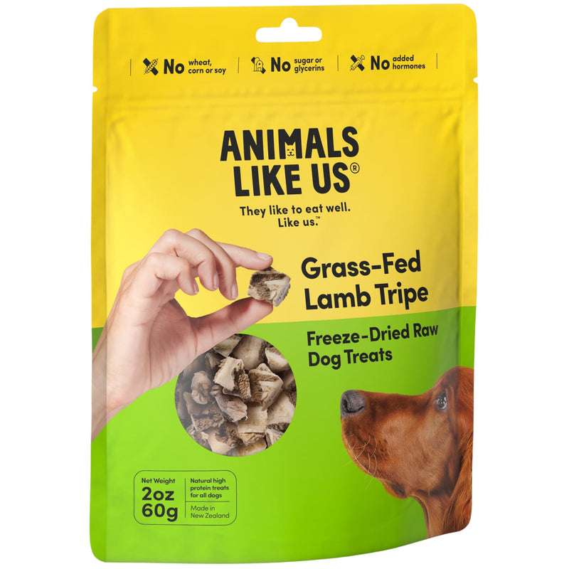 Animals Like Us Freeze Dried Dog Treats Grass-Fed Lamb Tripe