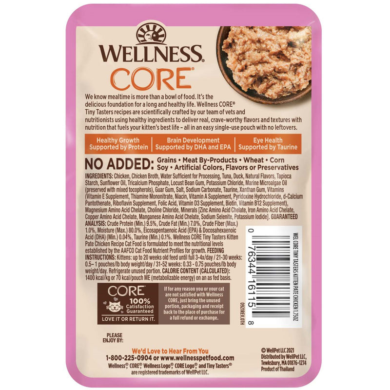 Wellness Core Wet Cat Food Tiny Tasters Kitten Chicken Pate