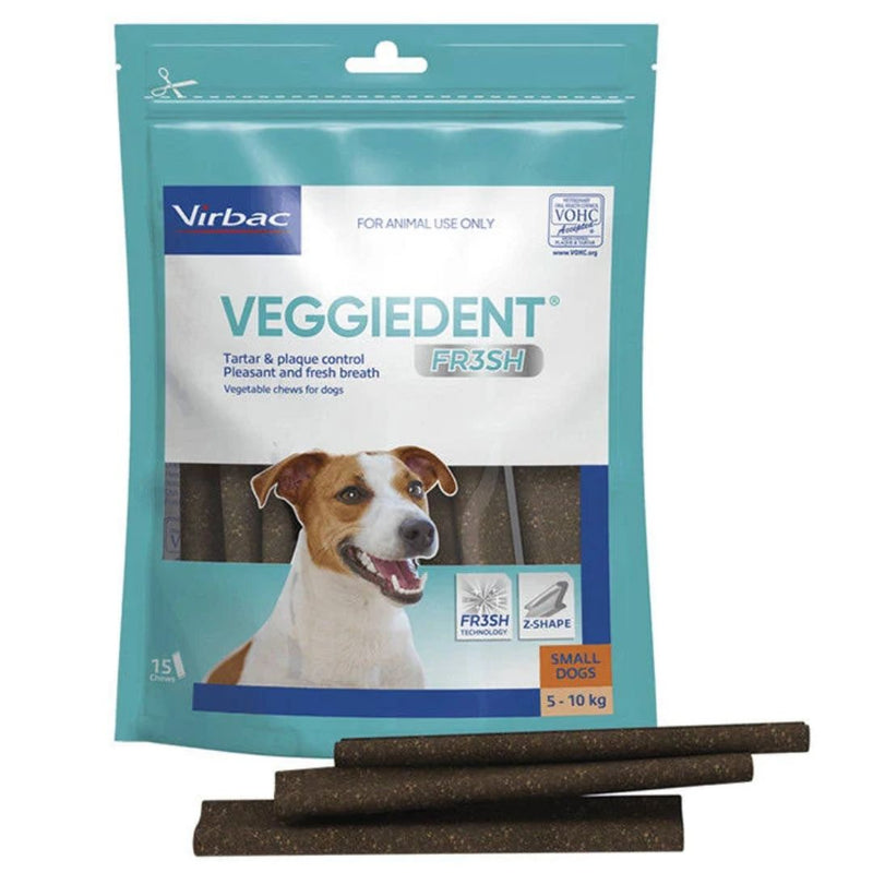 Virbac Veggiedent Fr3sh Dental Chews for Dogs - Small Dogs | PeekAPaw Pet Supplies