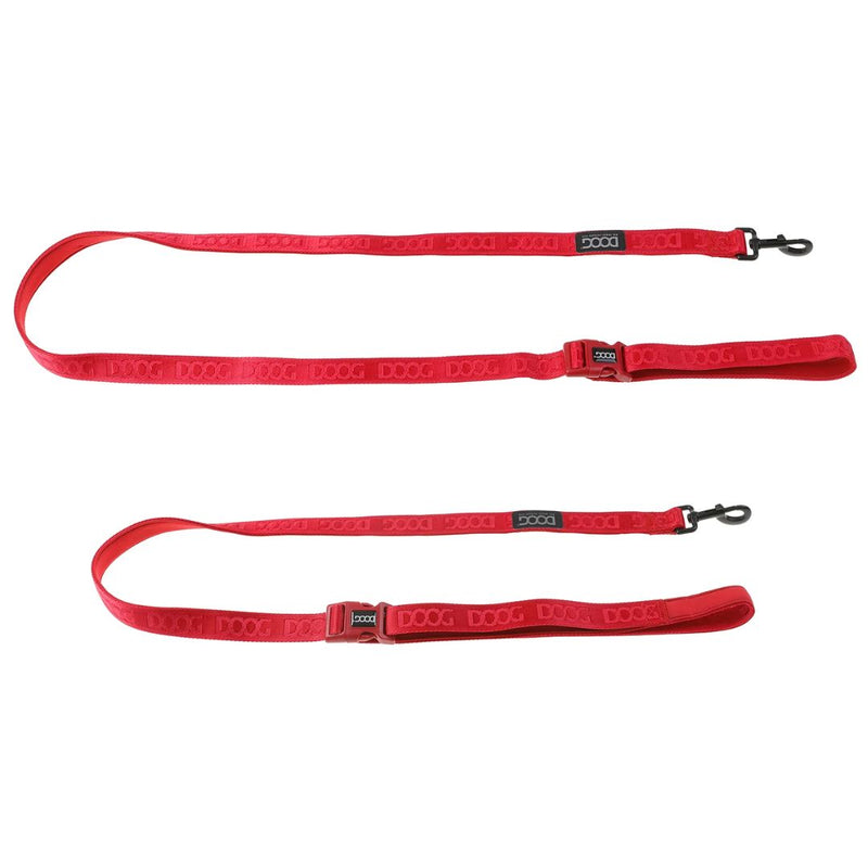 Doog Neosport Clip It Neoprene Dog Leash - Red | PeekAPaw Pet Supplies