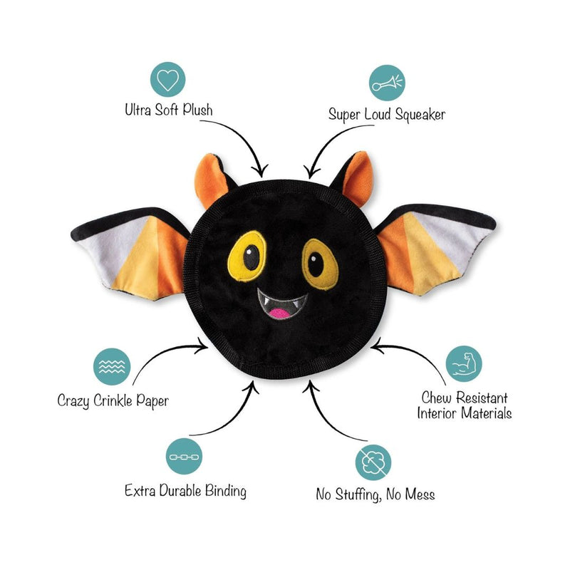 Fringe Studio Halloween Plush Squeaker Dog Toy - Bat's The Way It Is | PeekAPaw Pet Supplies