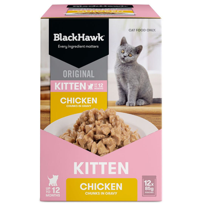 Black Hawk original Kitten Wet Cat Food Chicken | PeekAPaw Pet Supplies