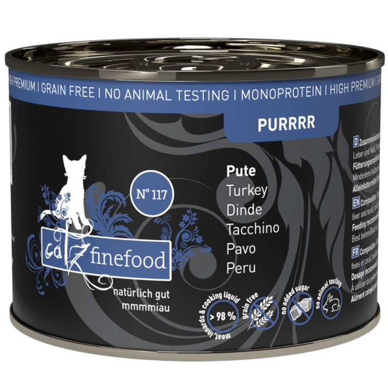 Catz Finefood Purrrr No.117 – Turkey - 200g x 6 | PeekAPaw Pet Supplies