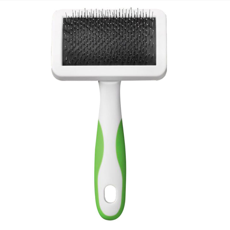 Andis Pet Grooming Firm Slicker Brush White Lime Green  | PeekAPaw Pet Supplies