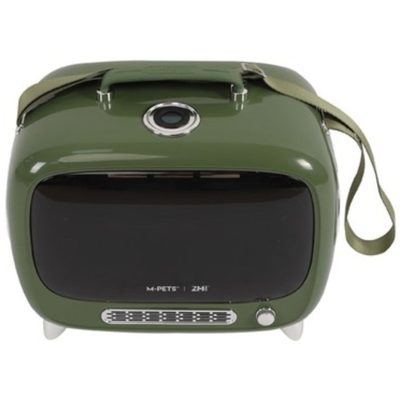 M-Pets SIXTIES TV Pet Carrier Green | PeekAPaw Pet Supplies